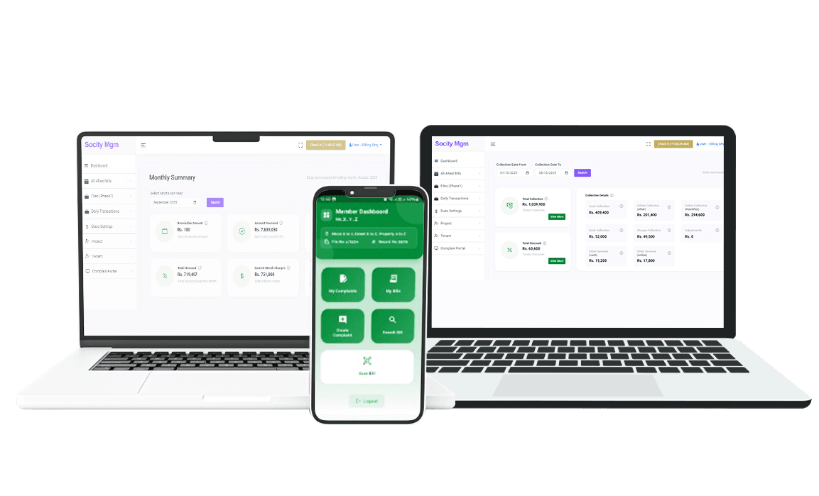 Real Estate & Housing Society Solutions  software by Jantrah Tech